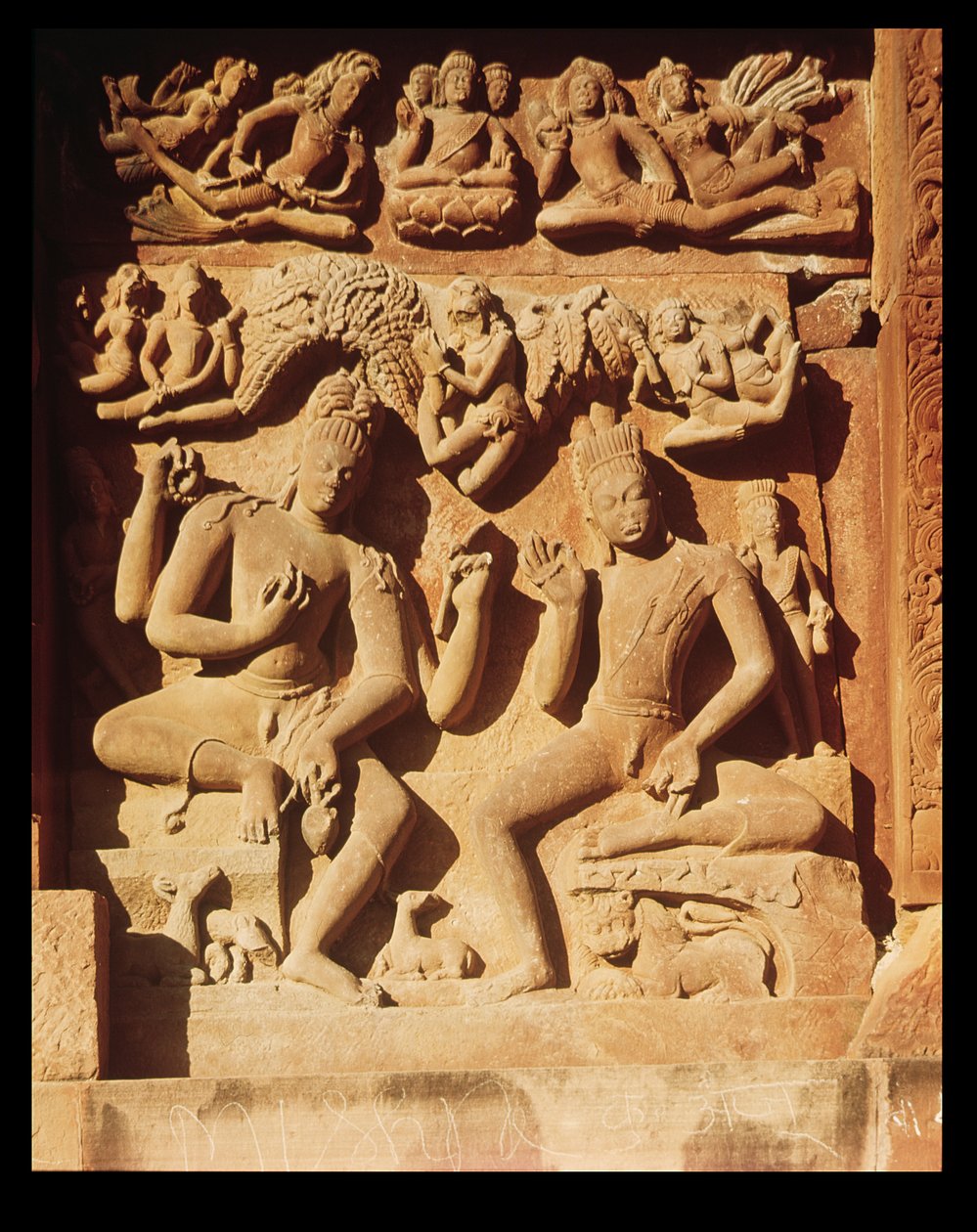 Relieff fra Vishnu-tempelet, ca. 500 e.Kr av Indian School