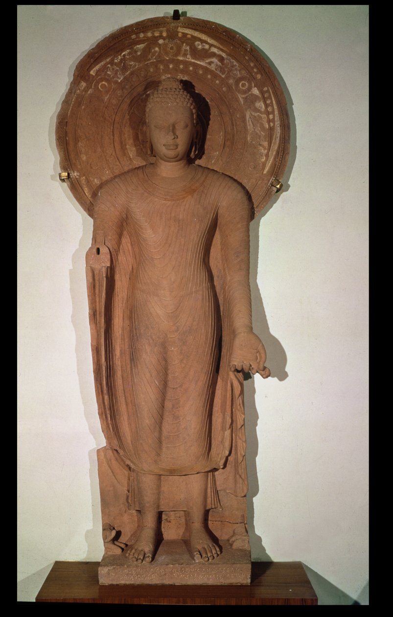 Stående Buddha, fra Jamalpur av Indian School