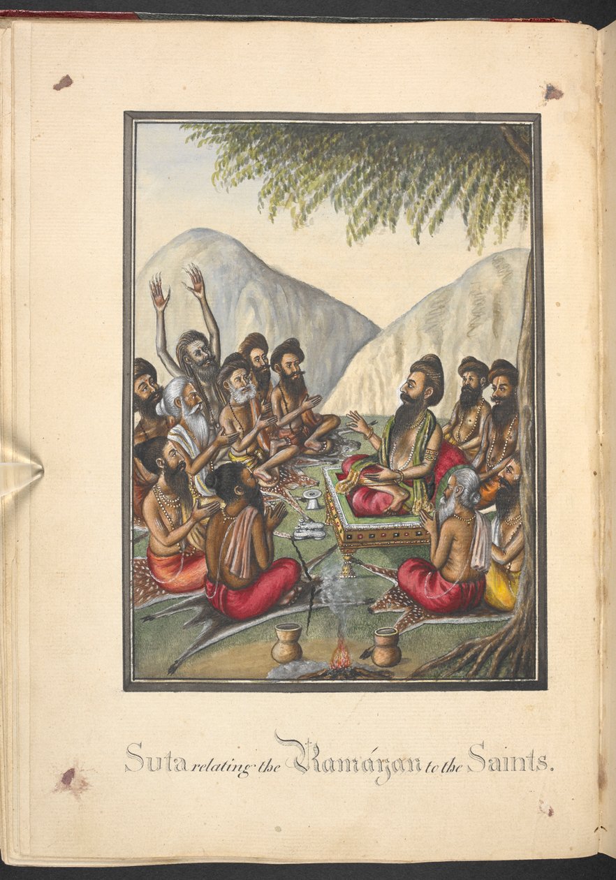 Suta forteller «Ramayana» til vismennene av Indian School