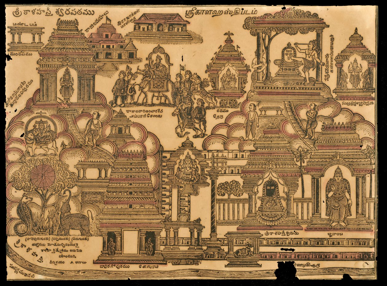 Templer (treblokktrykk) av Indian School
