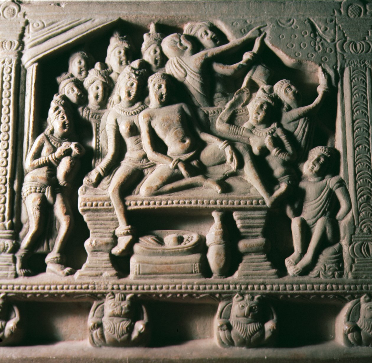 The Fall of Mandhata, fra Mathura, Uttar Pradesh, Kusana-dynastiet av Indian School