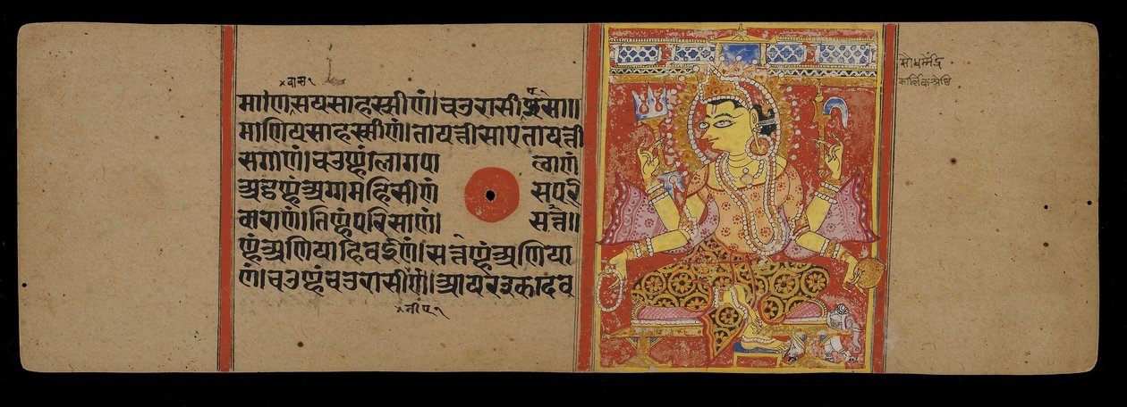 The God Indra Enthroned, 1411 av Indian School