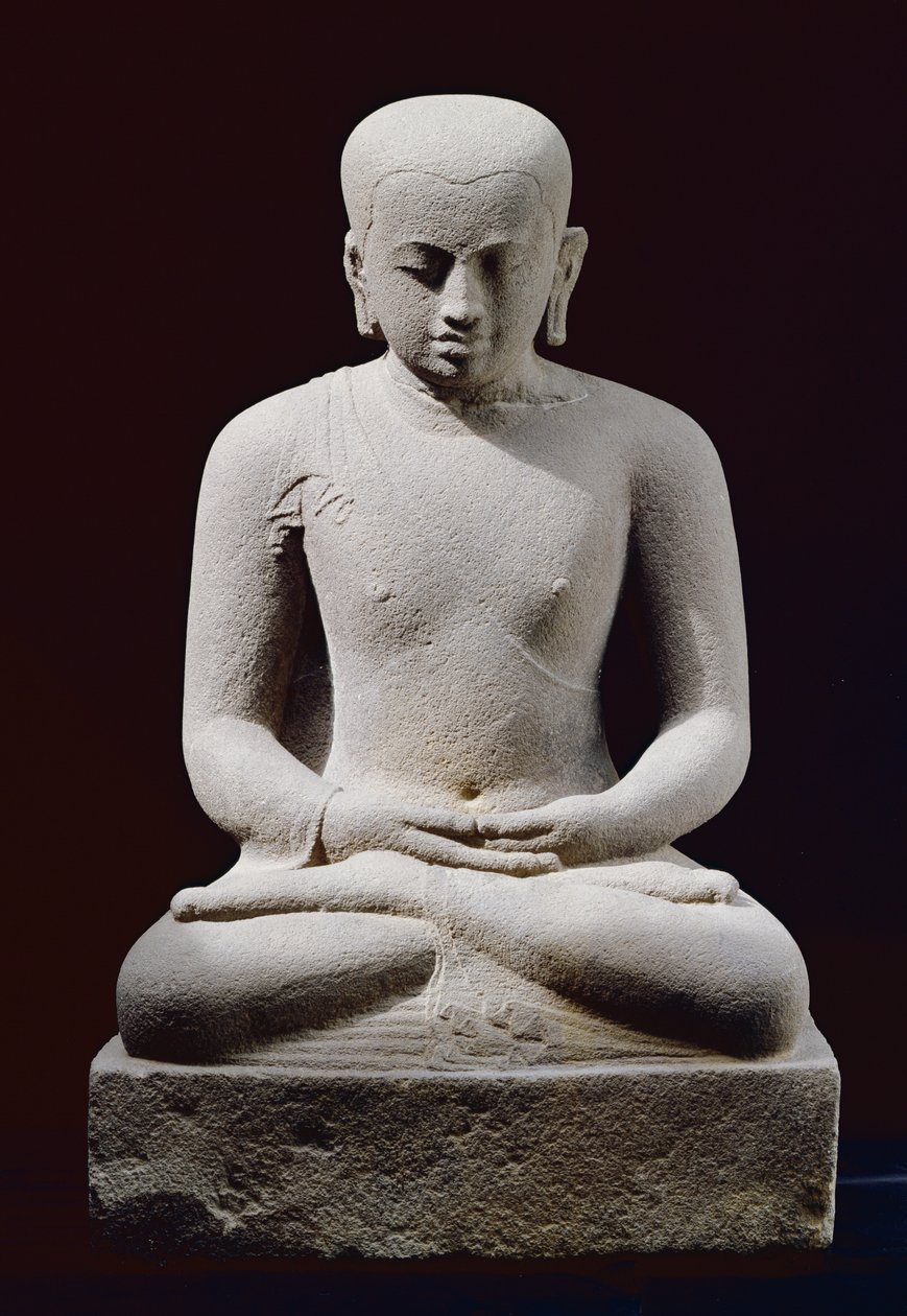 Mediterende munk, fra Candi Plaosan (andesite) av Indonesian School