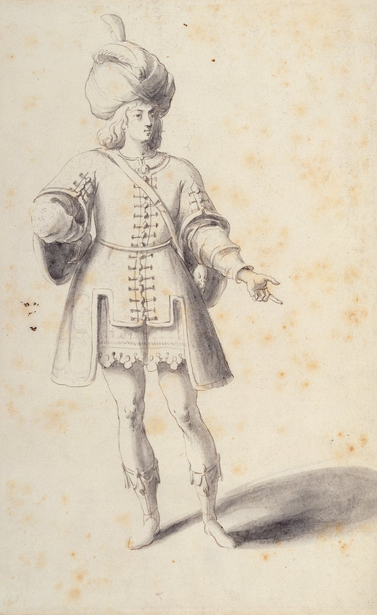 A Noble Persian Youth (penn og blekk på papir) av Inigo Jones