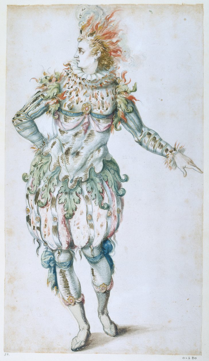 A Star Masquer (akvarell på papir) av Inigo Jones