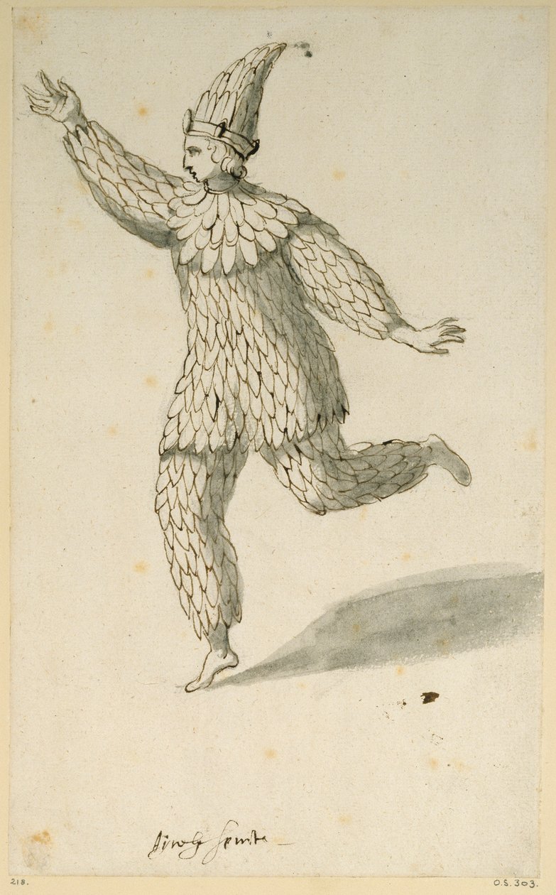En luftig sprit (penn og blekk på papir) av Inigo Jones