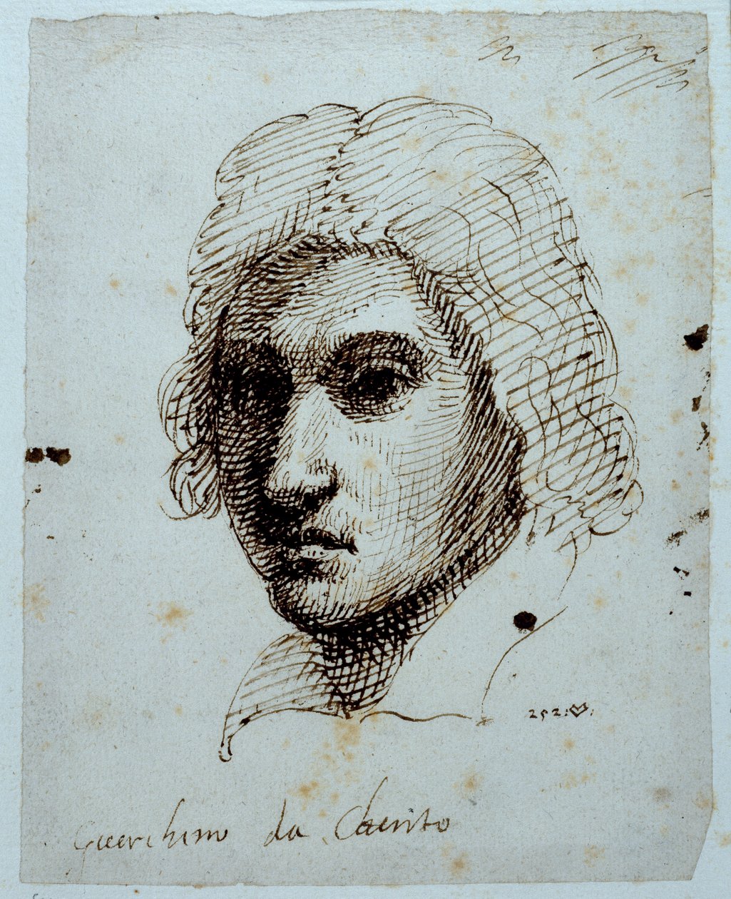 Tegning av Guercino (penn og blekk på papir) av Inigo Jones