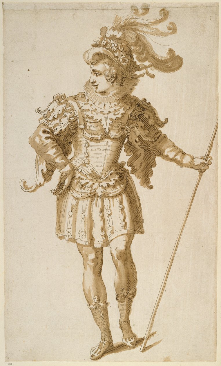 Eskorte til hertugen av York (penn og blekk på papir) av Inigo Jones