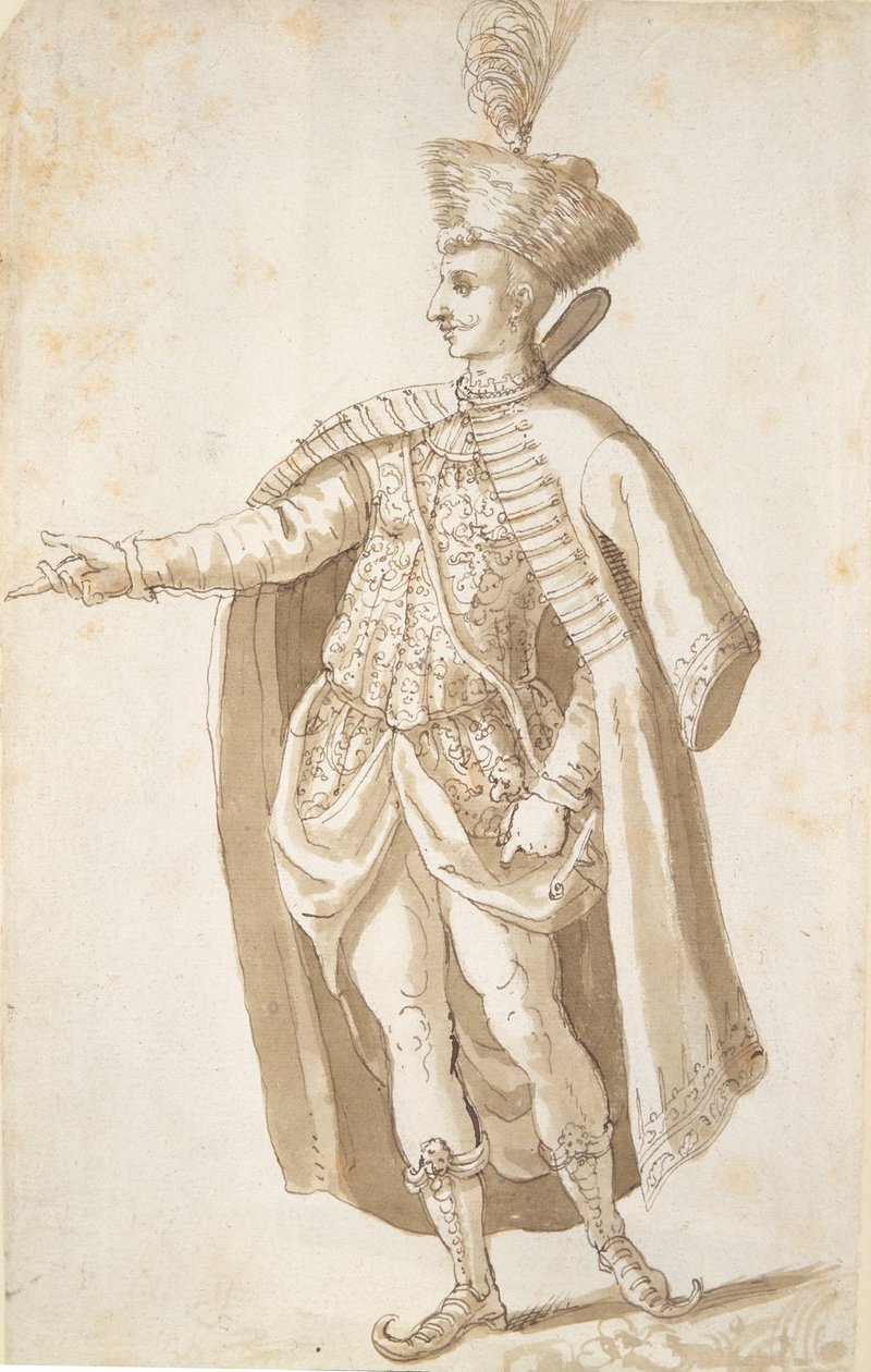 Polsk ridder (penn og blekk på papir) av Inigo Jones
