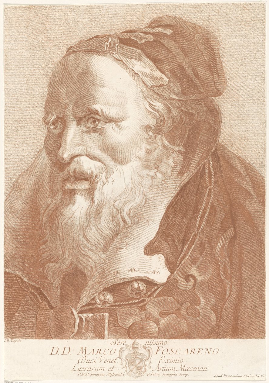Portrett av doge Marco Foscarini av Innocente Alessandri
