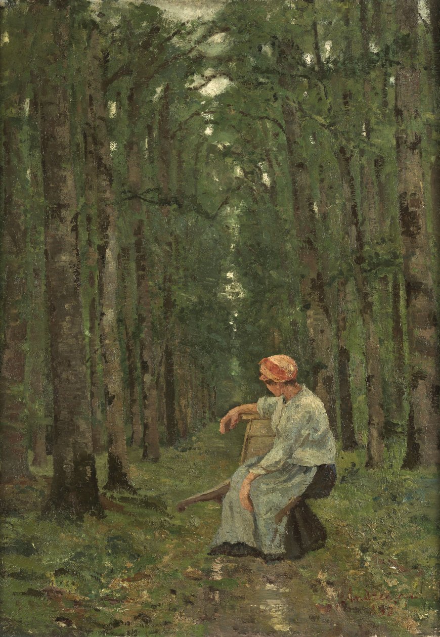 Kvinne i skogen av Ion Andreescu