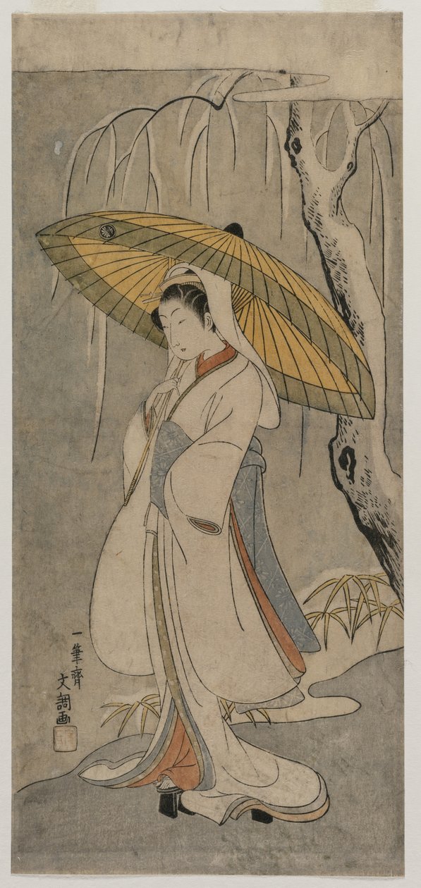 Segawa Chrysanthemum Woman Good Ase Heron Everyda fra Teseries Ichimura Tee r, 1770. av Ippitsusai Bunchō