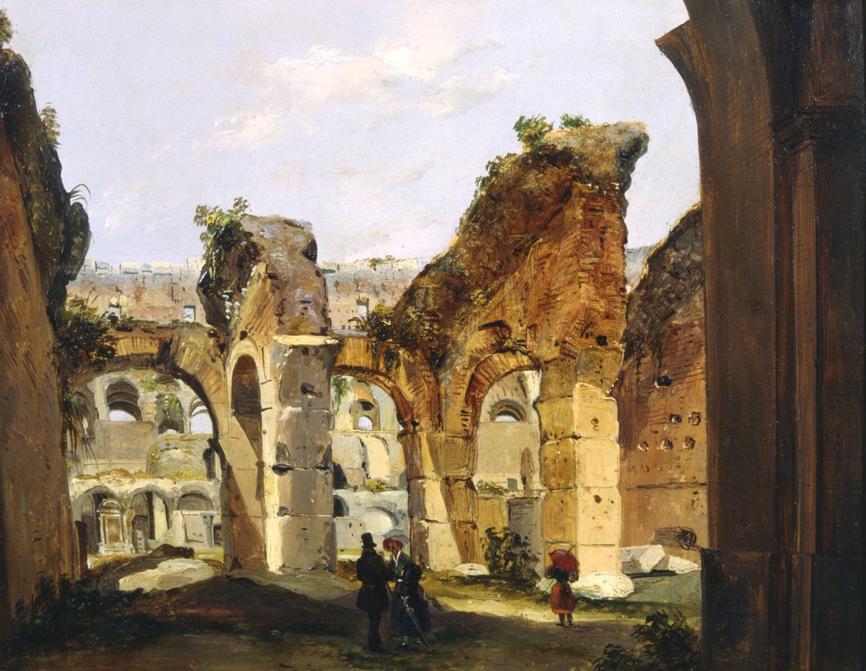 Inngang til Colosseum og den gamle Via Crucis av Ippolito Caffi