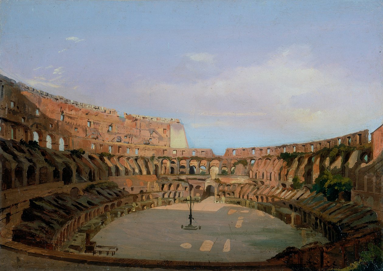 Interiøret i Colosseum av Ippolito Caffi