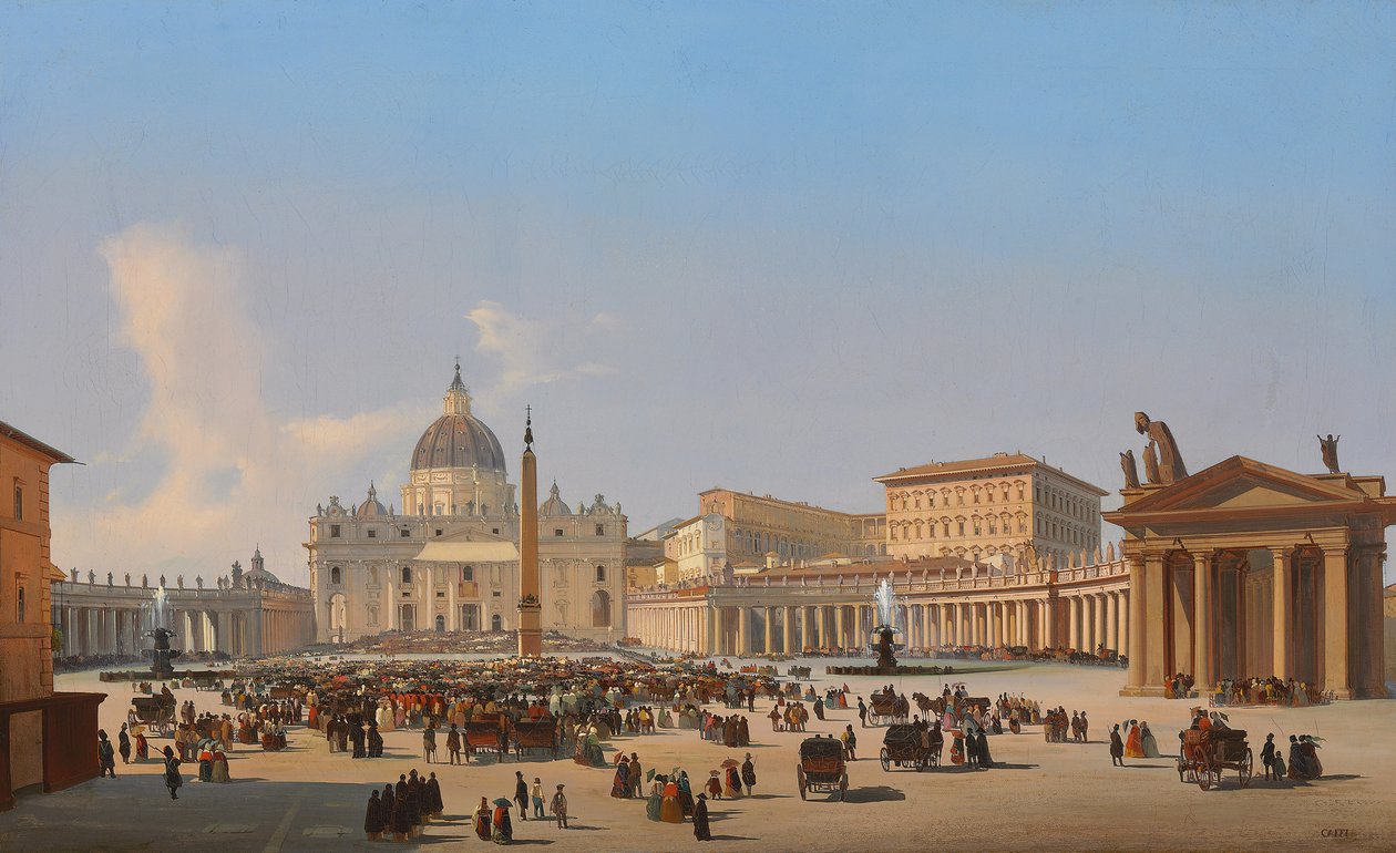 Petersplassen, Roma av Ippolito Caffi