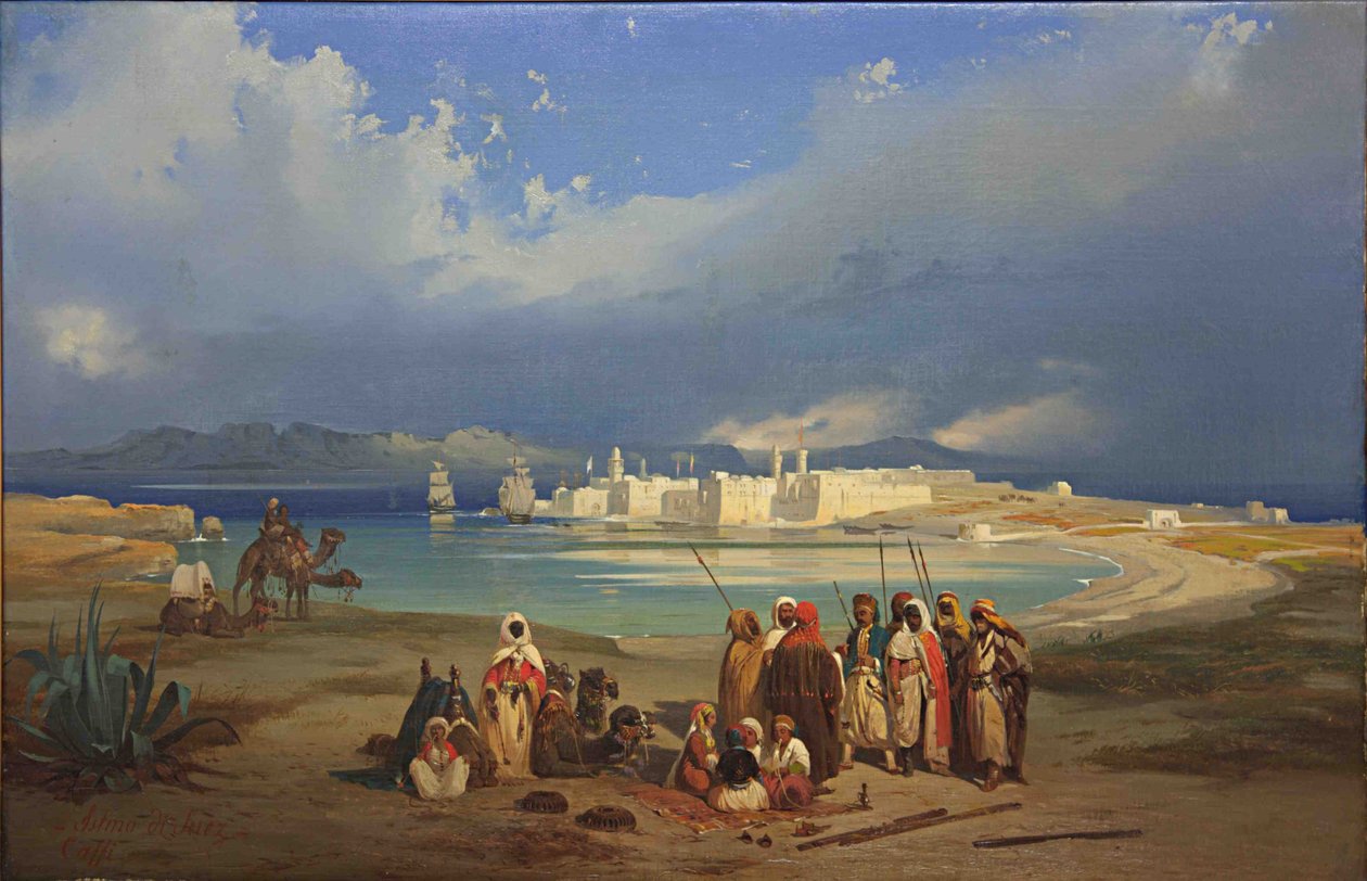 Isthmus of Suez, ca 1845 av Ippolito Caffi