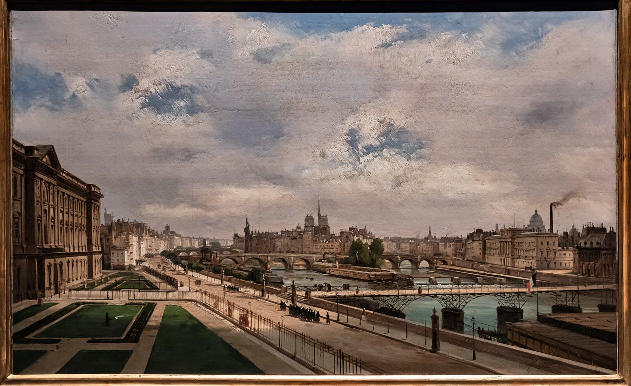 Utsikt over Paris fra Louvre-palasset av Ippolito Caffi