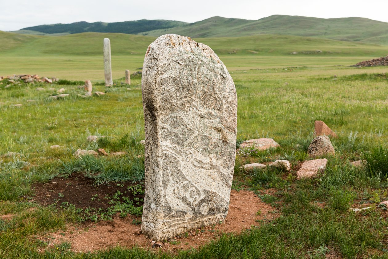 Hjortesteinsplass nær Mörön i Nord-Mongolia, 2013 (bilde) av Ira Block