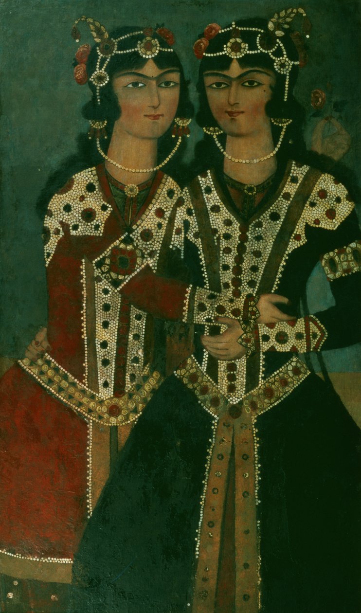 Portrett av tvillinger av Iranian School