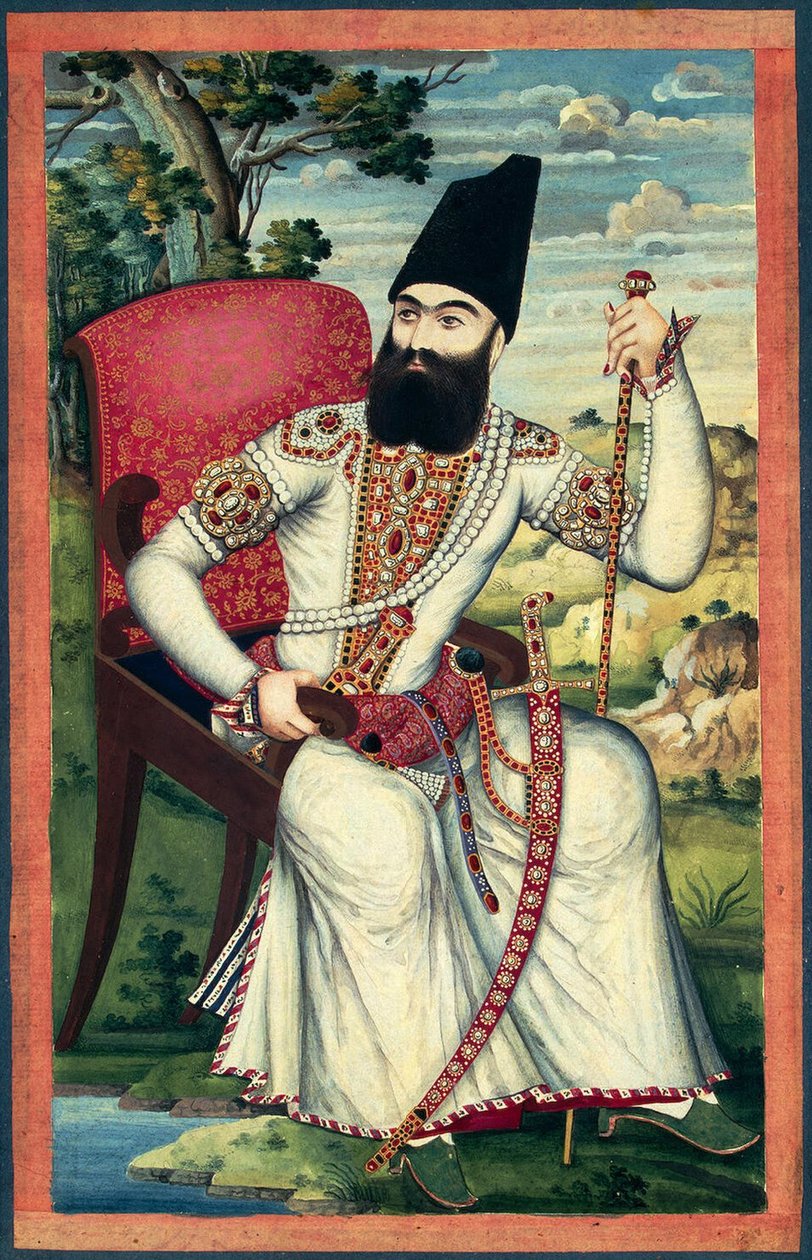 Portrett av prins Abbas Mirza, ca 1820 av Iranian Master