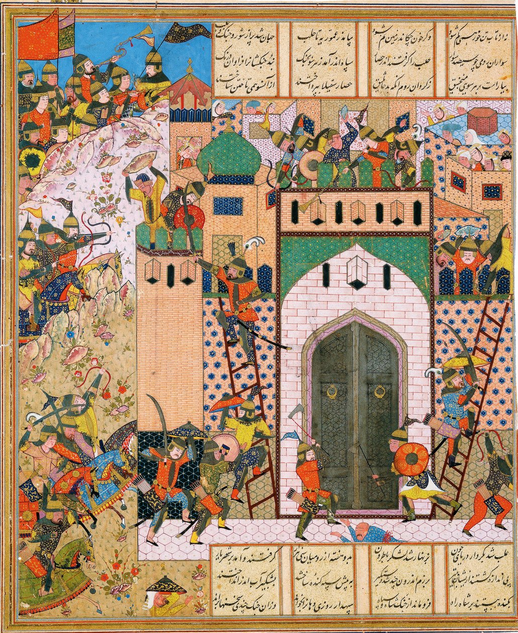 Shah Anushirvan fanger festningen Saqila av Iranian Master