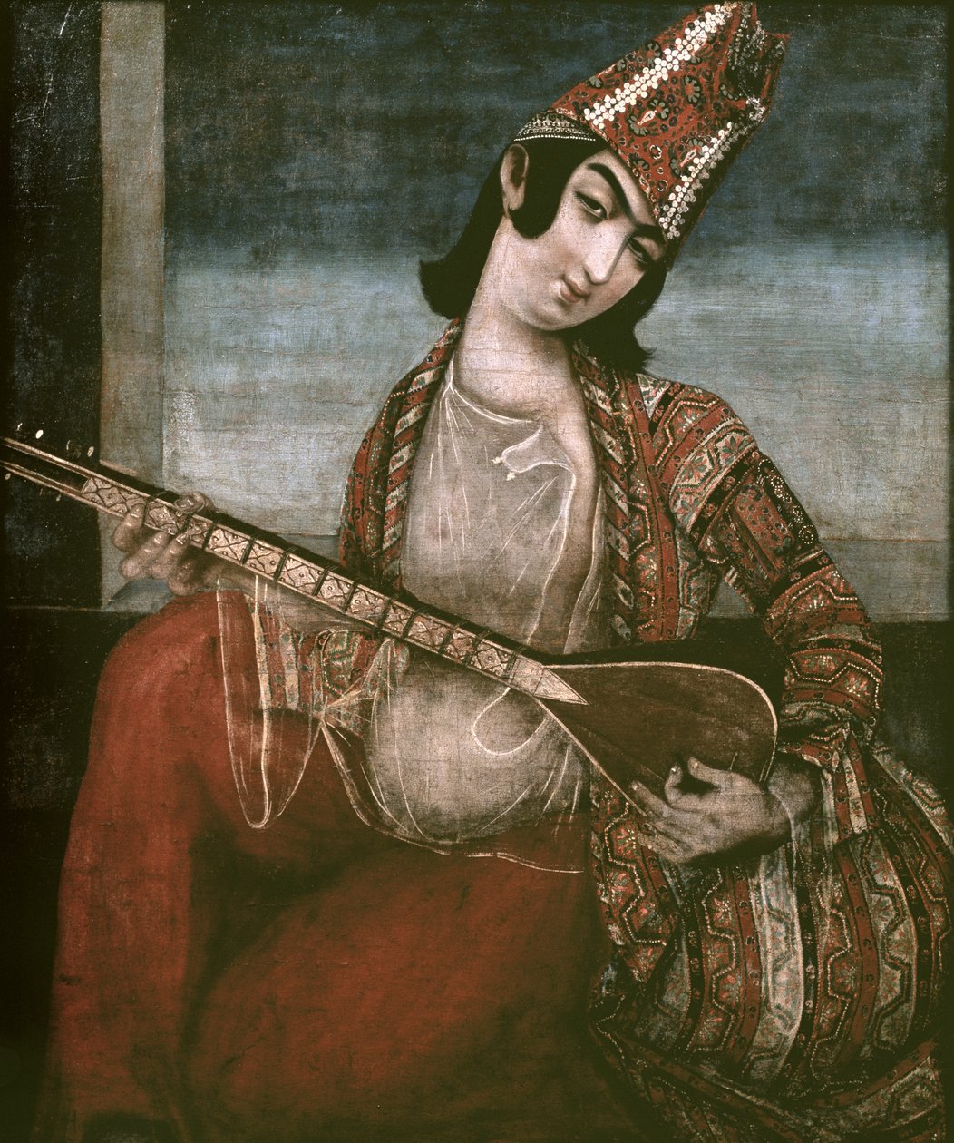 Ung kvinne som spiller gitar av Iranian School