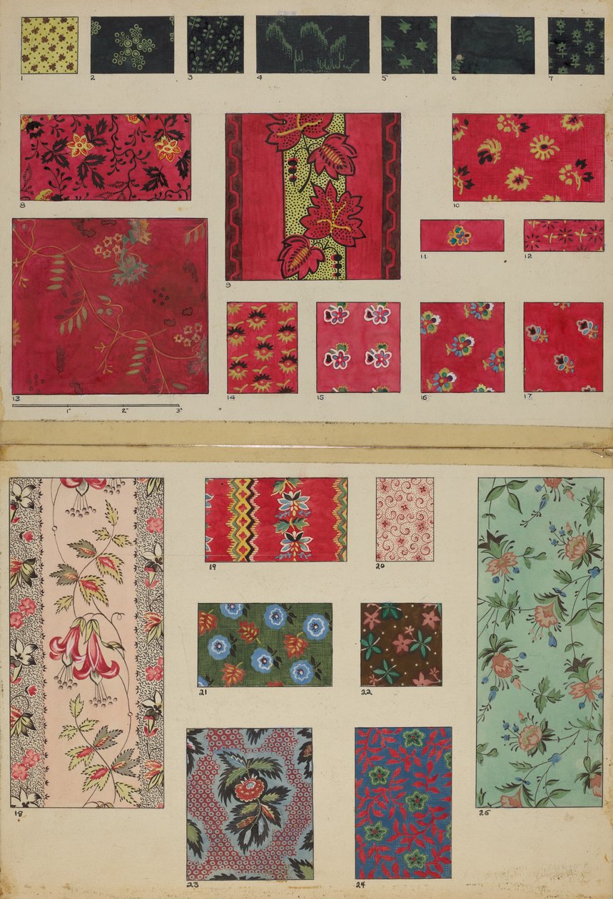 Patchwork og applikasjonsteppe, ca. 1936 av Irene Schaefer