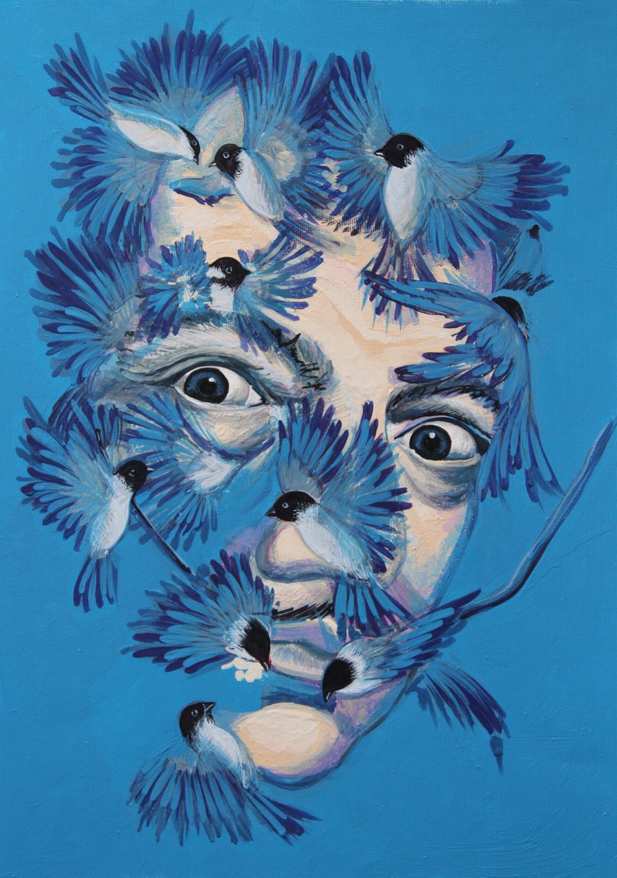 Dalí og Chickadees, 2015 av Irina Corduban