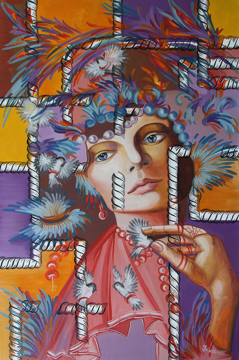 Fjærhatt, 2015 av Irina Corduban