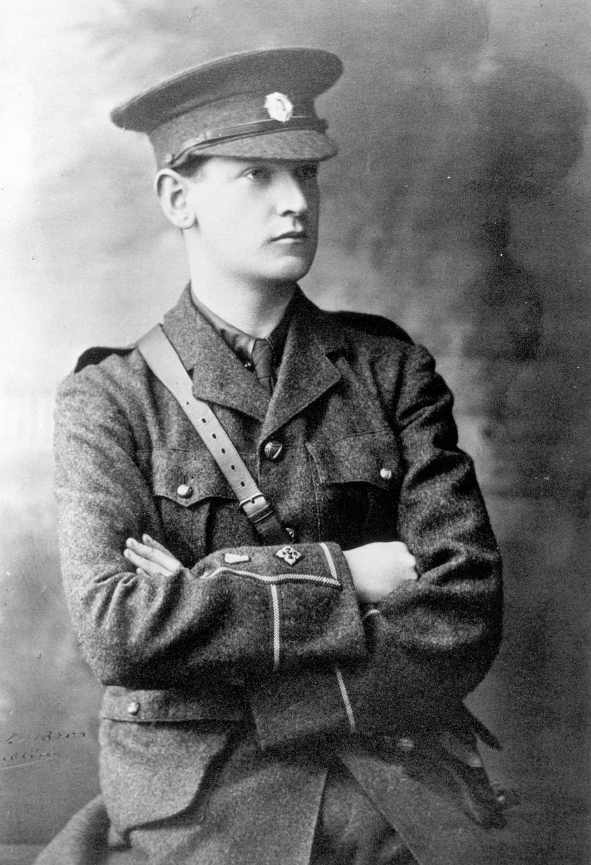 Michael Collins (1890-1922) i uniformen til den irske republikanske hæren, ca. 1916 av Irish Photographer