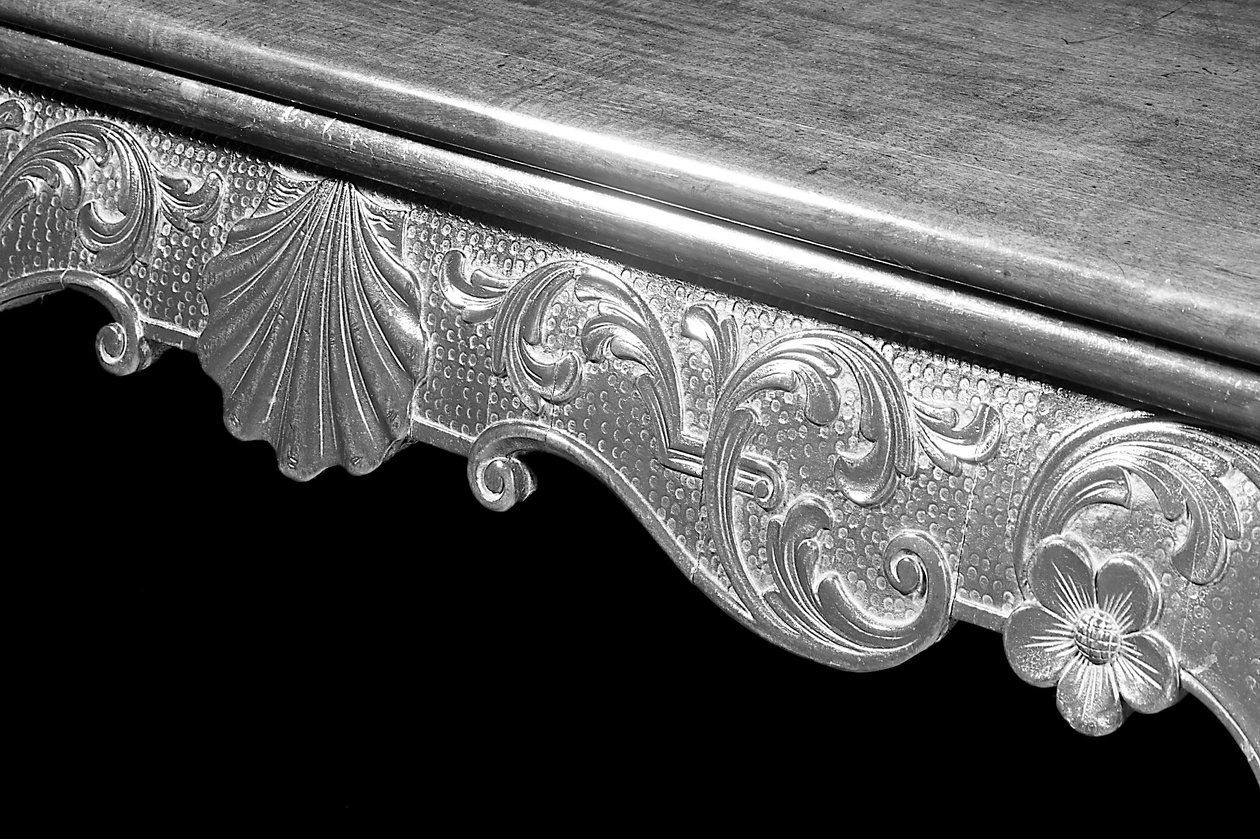 Detalj av et George III-kortbord, ca. 1765 (mahogni) av Irish School