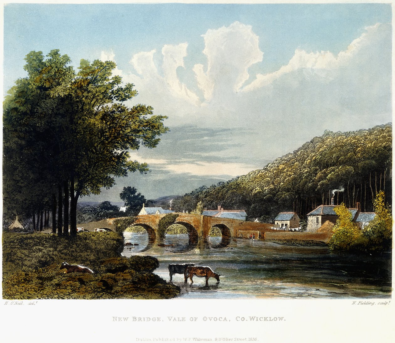 New Bridge, Vale of Ovoca, Co. Wicklow, 1835 av Irish School