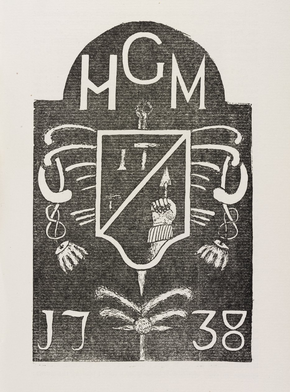 Rubbing av en hjørnestein som viser frimurersymboler, datert 1738 av Irish School