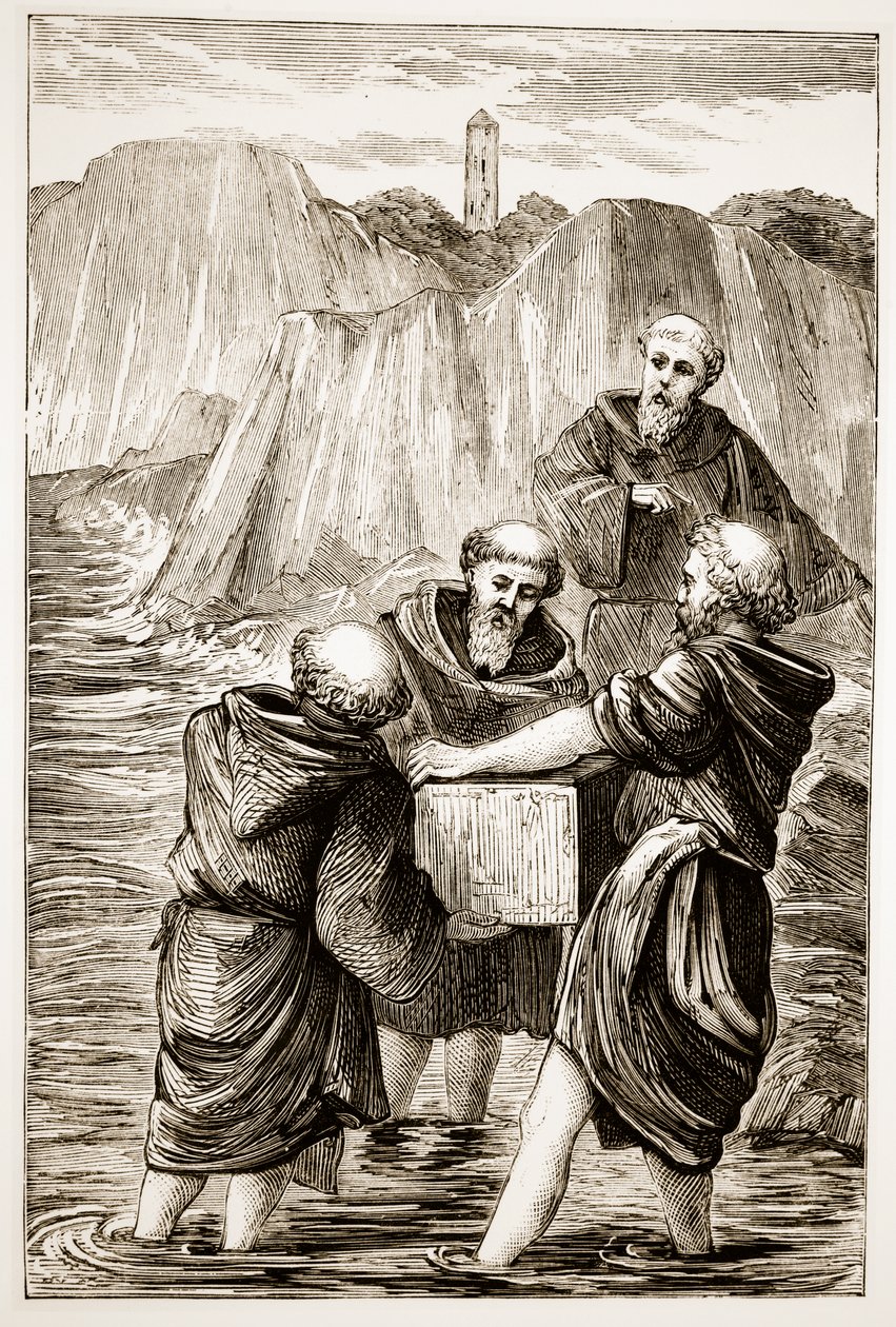 St. Brigits-boks, fra The Trias Thaumaturga, eller Three Wonder-Working Saints of Ireland, av Mary Cusack (1829-99) utgitt ca. 1890-tallet av Irish School