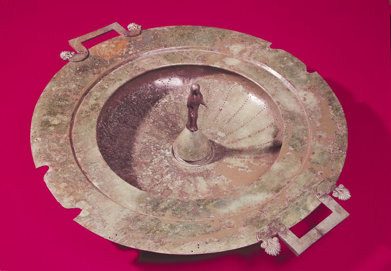 Lokk på et krater, fra graven til en prinsesse av Vix (bronse) av Iron Age