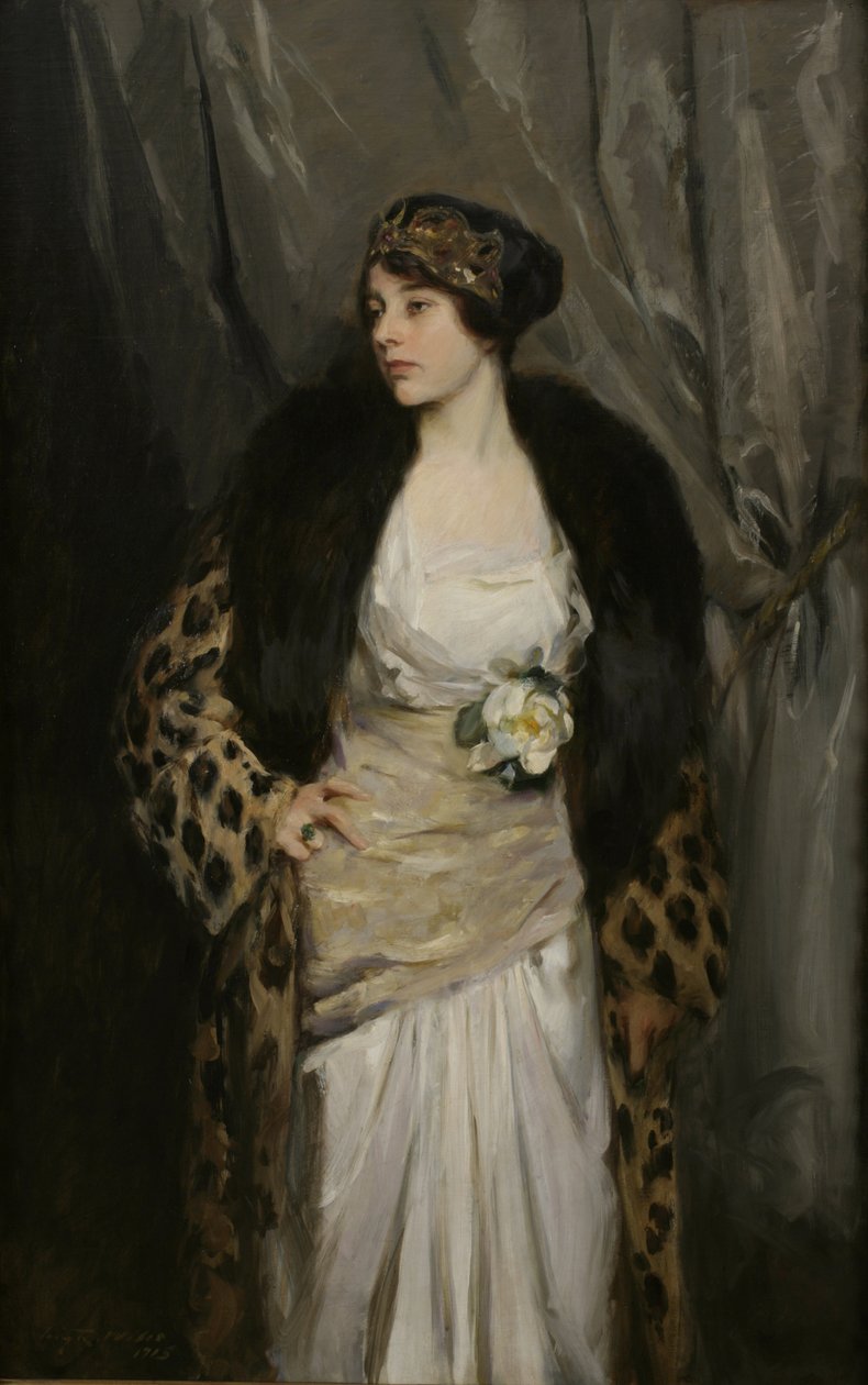 Gladys Wiles i en leopardfrakk (Leopardfrakken) av Irving Ramsay Wiles