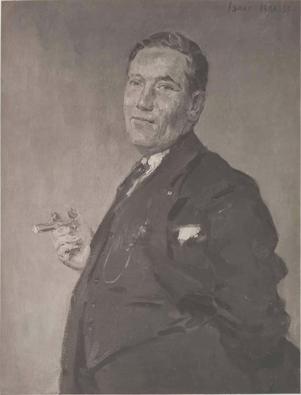 Portrett av arkitekten Jan Wils.n Nederlandsk: Portrett av arkitekten Jan Wils.n av Isaac Israels