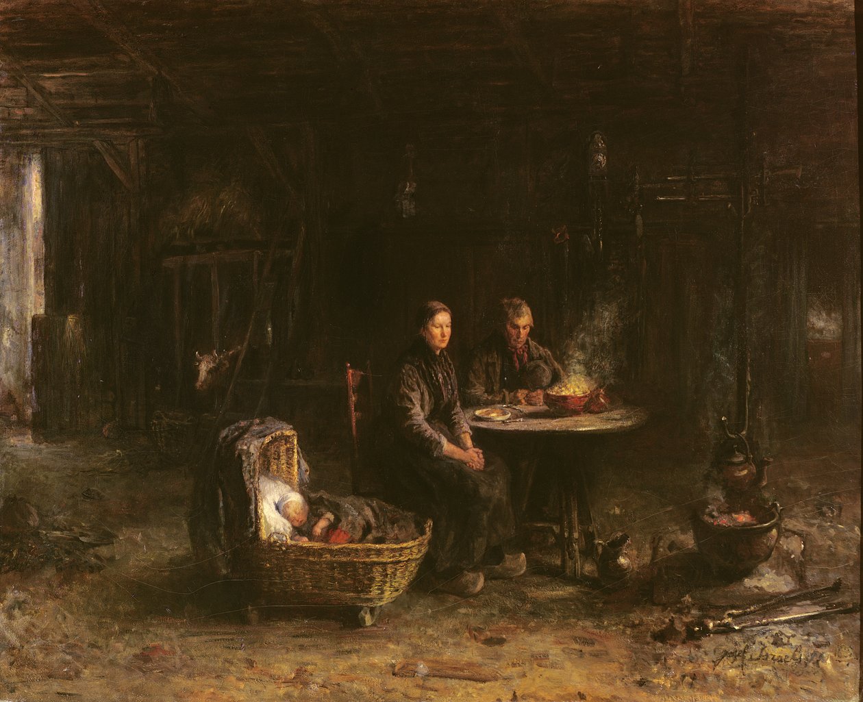 Lunsj på en gård i Karlshaven nær Delden, 1885 av Isaac Israels
