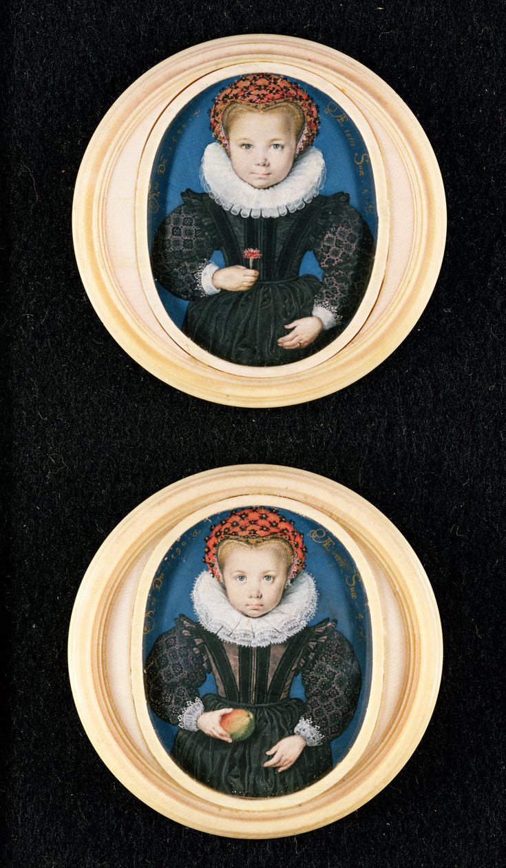 To små jenter, 1590 av Isaac Oliver