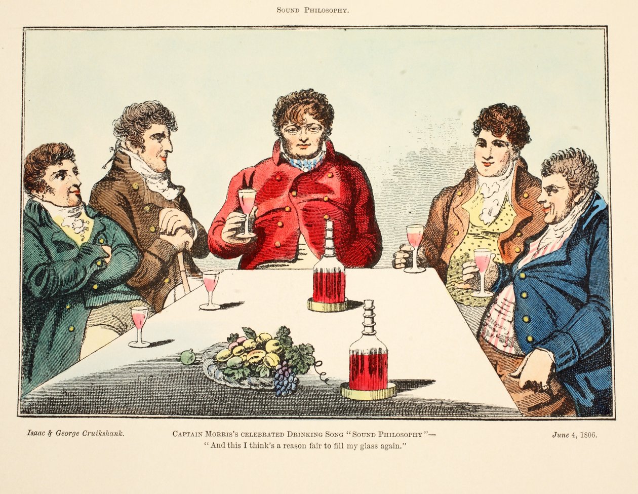 Sound Philosophy, 1806 (håndfarget gravering) av Isaac, Robert and George Cruikshank