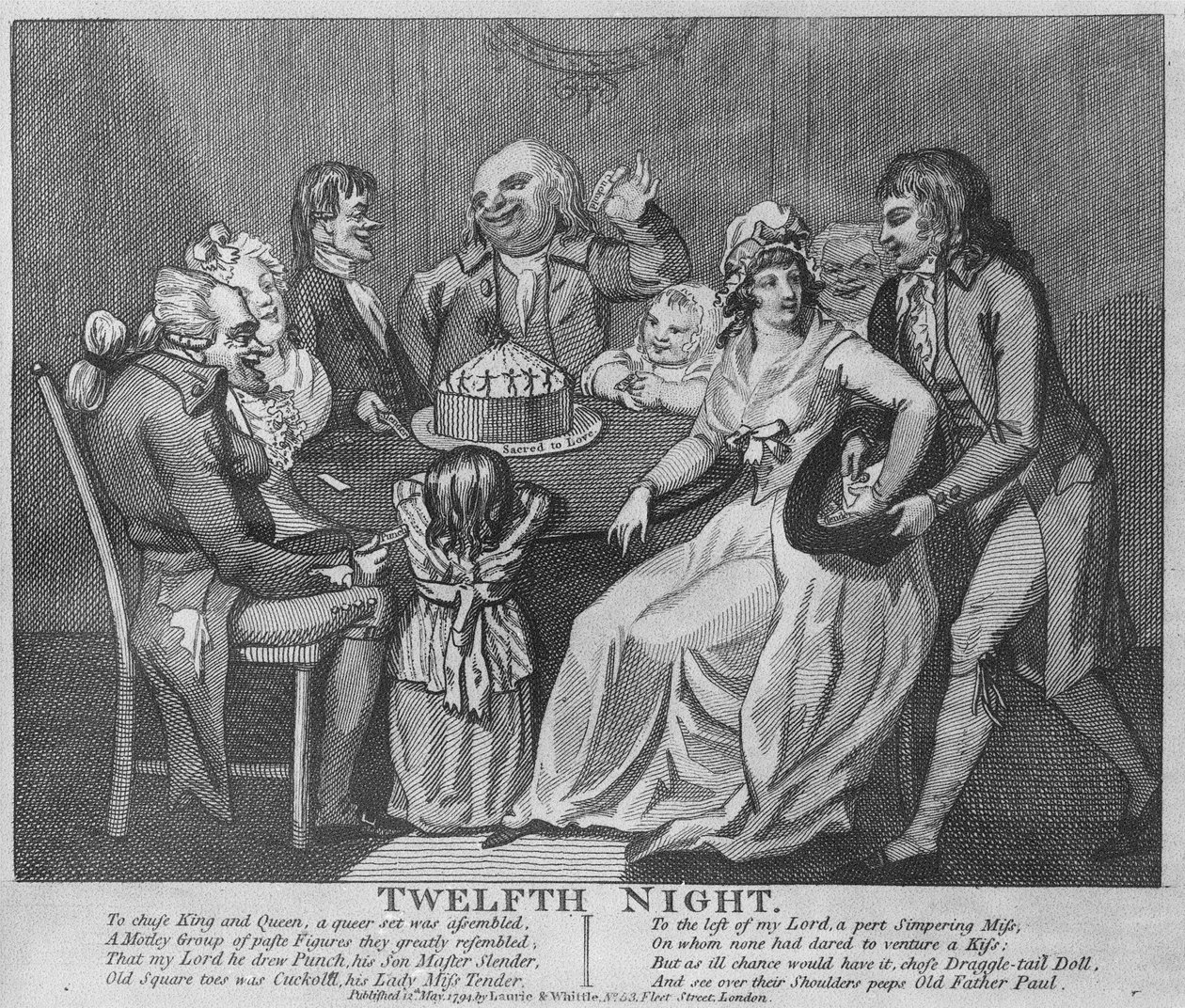 Tolvte natt, 1794 av Isaac Robert Cruikshank