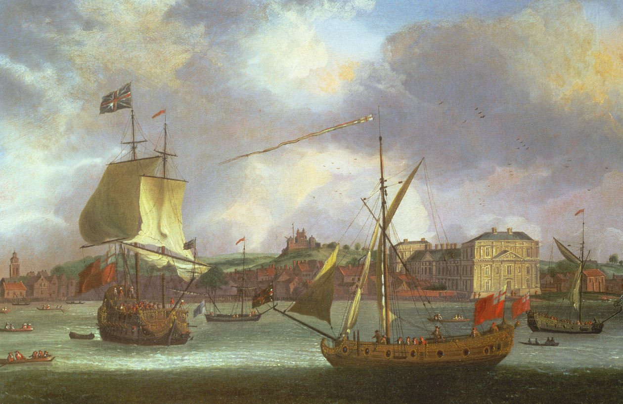 Utsikt over Greenwich med frakt av Isaac Sailmaker