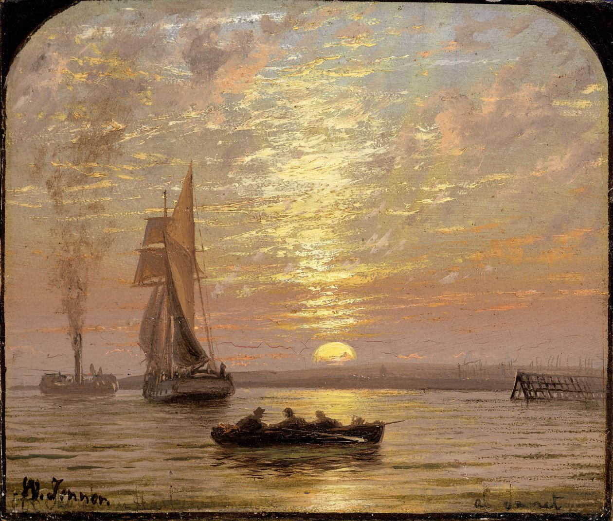 Ved solnedgang, ca. 1875 av Isaac Walter Jenner