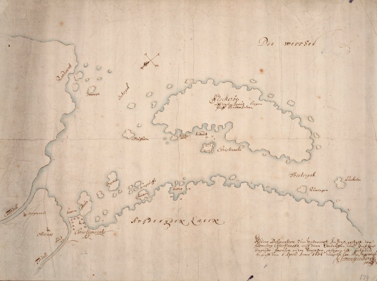 Liten avgrensning for leksjoner i hvilken form festningen Christiansøe av Isaac van Geelkerck