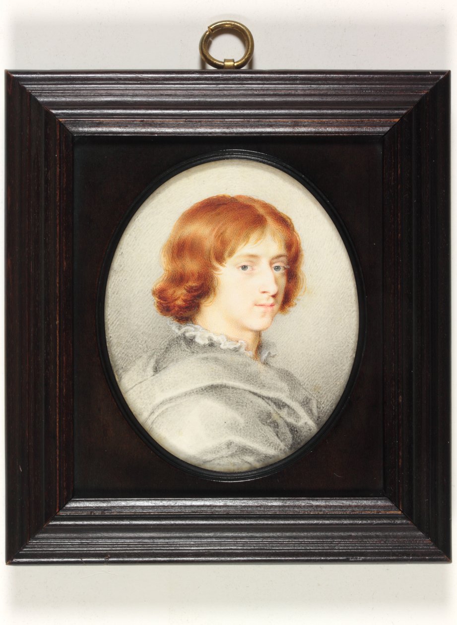 En ung gentleman tradisjonelt identifisert som Isaac Oliver den yngre, malerens sønn (akvarell på vellum) av Isaac (attr. to) Oliver