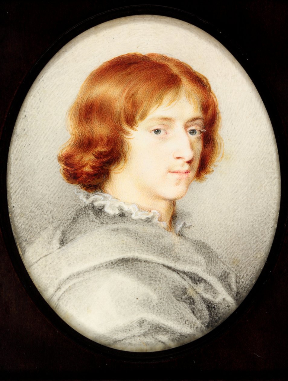 En ung gentleman tradisjonelt identifisert som Isaac Oliver den yngre, malerens sønn (akvarell på vellum) av Isaac (attr. to) Oliver