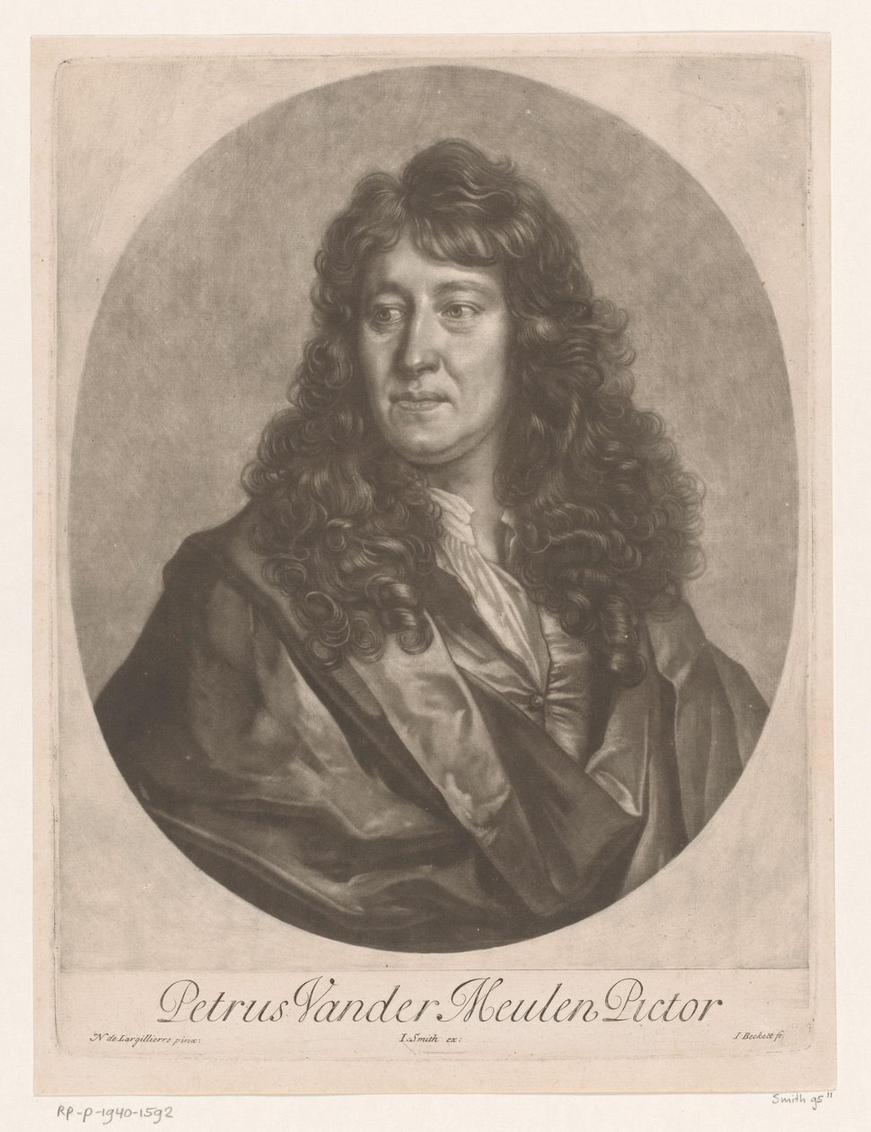 Portrett av Pieter van der Meulen Petrus Vander Meulen Pictor (tittel på objekt) av Isaac Beckett