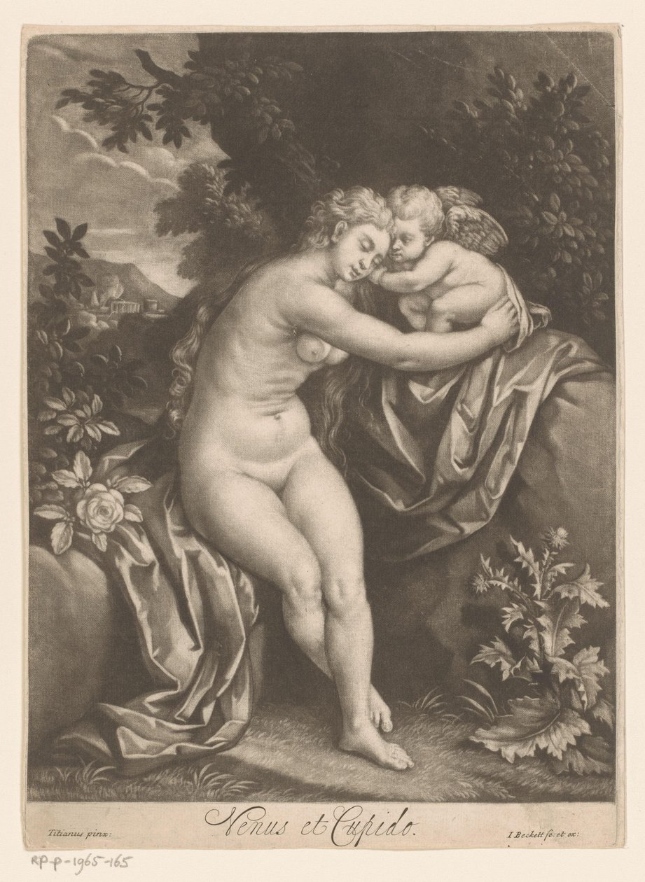 Venus og Amor Venus og Amor (tittel på objekt) av Isaac Beckett
