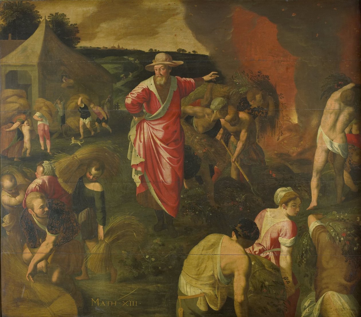 Lignelse om ugresset blant hveten av Isaac Claesz. van Swanenburg (attributed to)