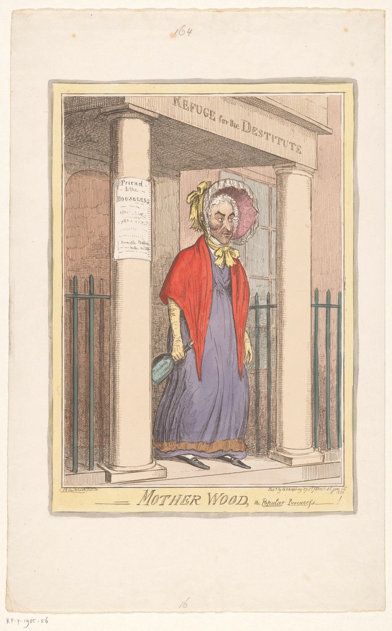 Spotprent av Sir Matthew Wood, 1820 Mother Wood, den populære anskafferen-! (tittel på objekt) av Isaac Cruikshank